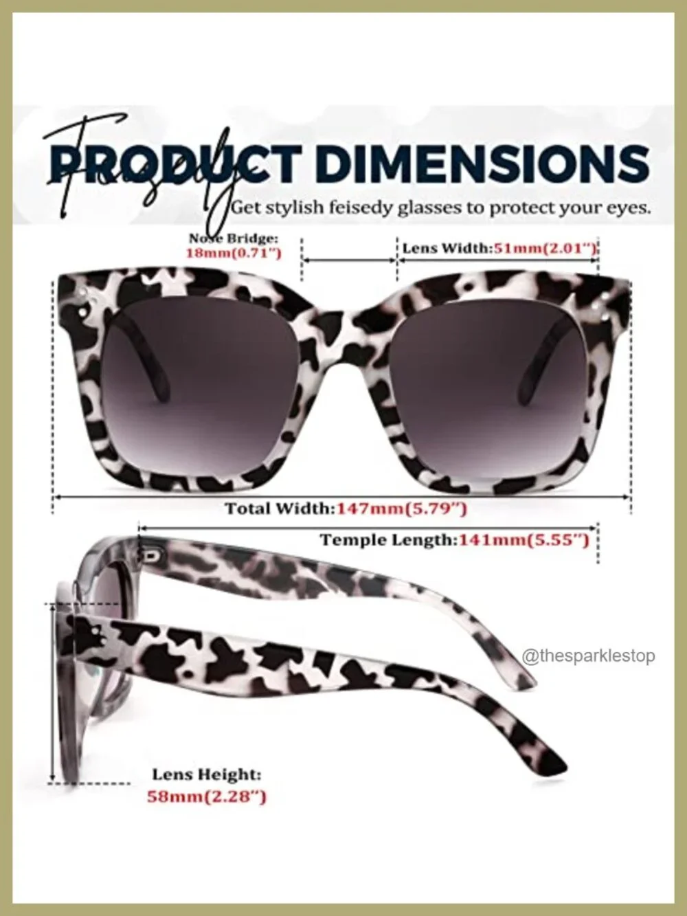 Vintage Butterfly Square Sunglasses for Women UV400 Gradient Lens Oversized